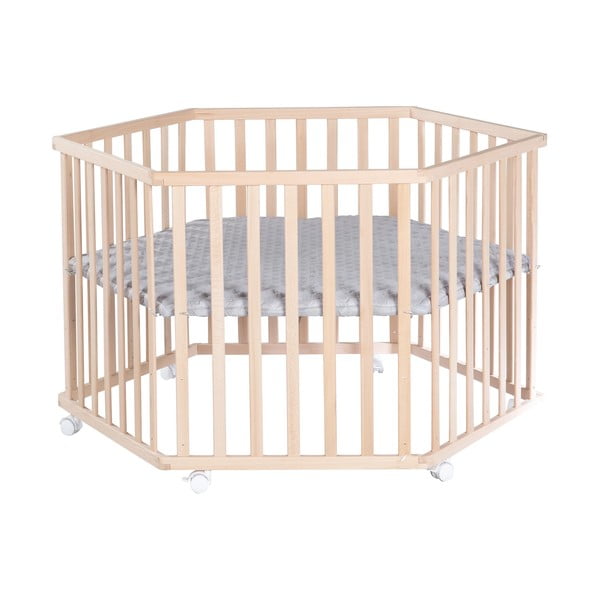 Putni krevetić od masivne bukve 119x104 cm u prirodnoj boji – Roba-image-2