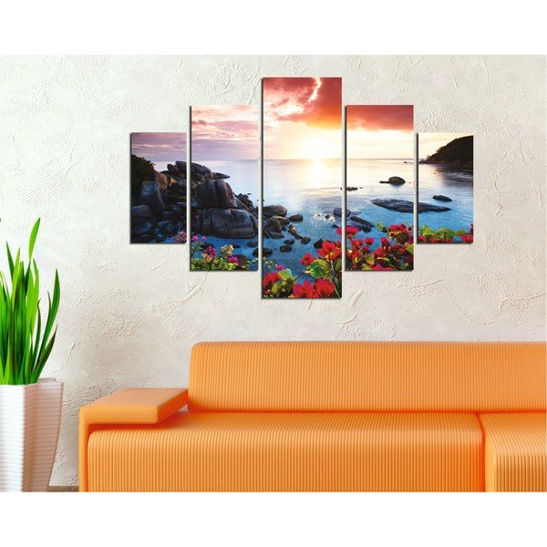 5-dijelna zidna slika jezera-image-1