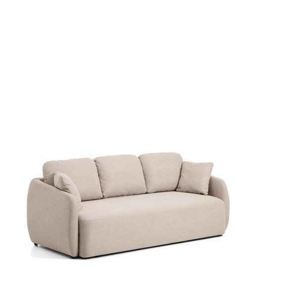 Bež sklopiva sofa od šenila 218 cm Laira – Kave Home-image-2