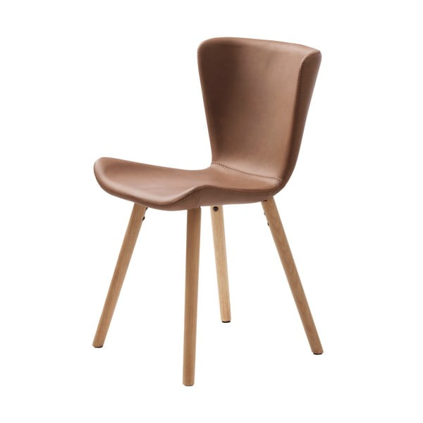 Konjak smeđa blagovaonska stolica od umjetne kože Teslin – Unique Furniture