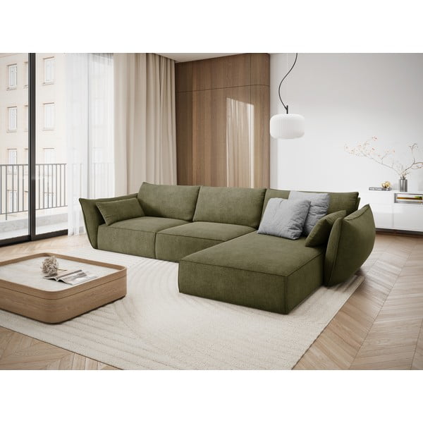 Zelena kutna garnitura (desni kut) Vanda - Mazzini Sofas-image-1