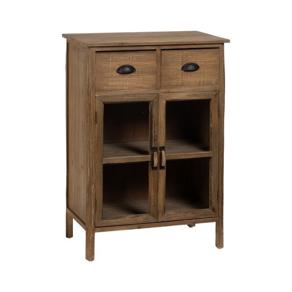 Vitrina od masivne jele u prirodnoj boji 64x92,5 cm – Ixia