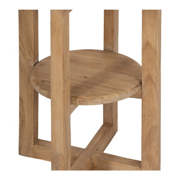 Okrugli pomoćni stol od masivne indijske lipe ø 40 cm Dala – Ixia-image-4