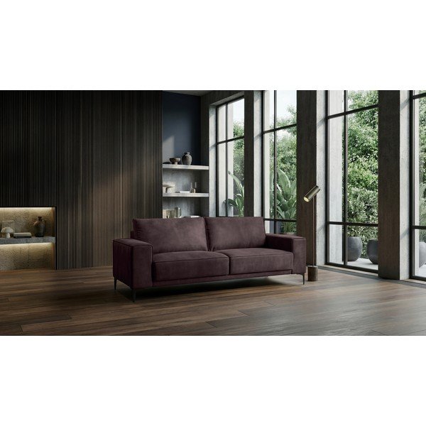 Smeđa sofa od imitacije kože 224 cm Copenhagen – Scandic-image-1