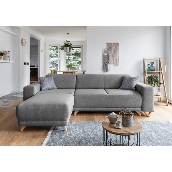 Siva sklopiva/s prostorom za odlaganje kutna garnitura Classy Sophie – Miuform-image-1