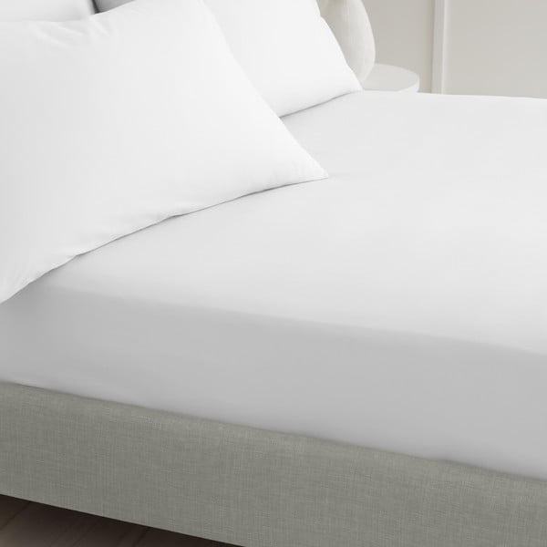 Bijela plahta s gumom od pamučnog perkala 90x190 cm Cotton Percale – Bianca-image-2