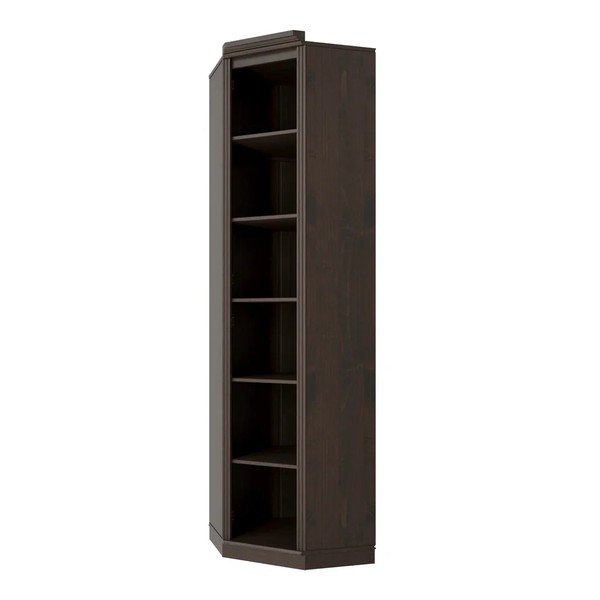 Tamno smeđa biblioteka od masivnog bora 85x219x56 cm Anita – Støraa-image-3