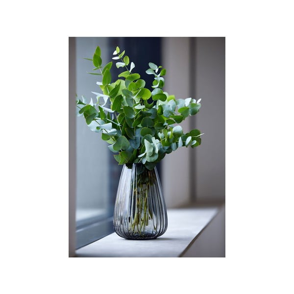 Siva staklena vaza Bitz Kusintha, visina 22 cm-image-2