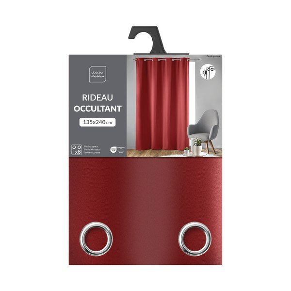 Crvena zatamnjujuća zavjesa 135x240 cm Occult – douceur d'intérieur-image-3