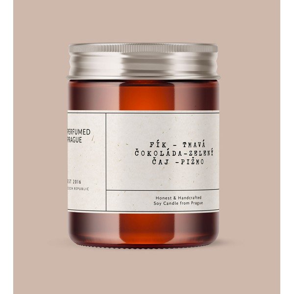 Mirisna svijeća od sojinog voska vrijeme gorenja 40 h #44 Chocolate, Fig, Musk – Perfumed Prague-image-1