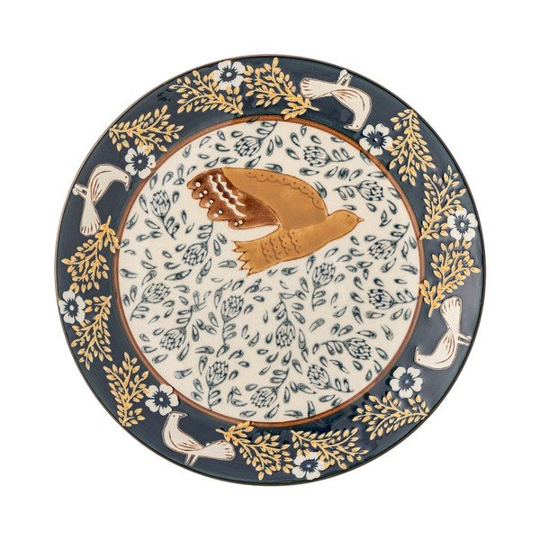 Plavi desertni tanjur od kamenine ø 16 cm Hezha – Bloomingville