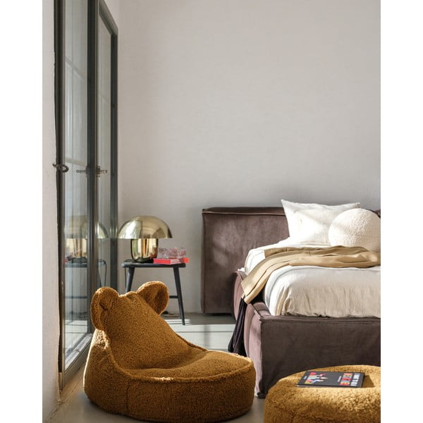 Smeđa vreća za bebe od bouclé tkanine Bear – Wigiwama-image-4