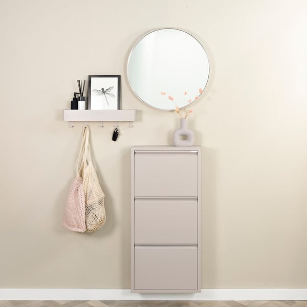 Smeđe-sivi metalni preklopni ormarić za cipele 50x103x15 cm Billy – Spinder Design-image-1