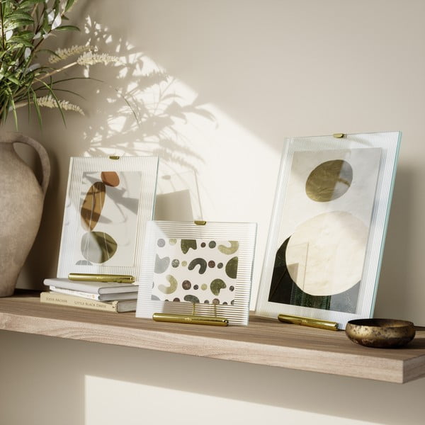 Stakleni stojeći okvir u zlatnoj boji 19x23 cm Flute – Umbra-image-4