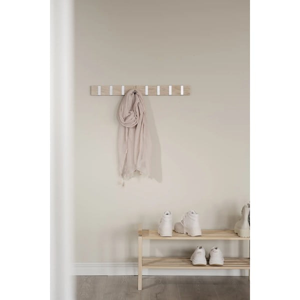 Zidna vješalica od punog hrasta u prirodnoj boji Confetti – Rowico-image-1