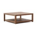 Stolić za kavu od masivne tikovine u prirodnoj boji 90x90 cm Sashi – Kave Home