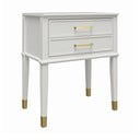 Bijeli noćni ormarić Westerleigh – CosmoLiving by Cosmopolitan