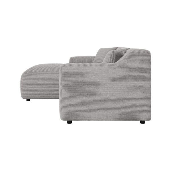 Svijetlo siva kutna garnitura od samta (s lijevim kutom/s ležaljkom) Martin – Ropez-image-3