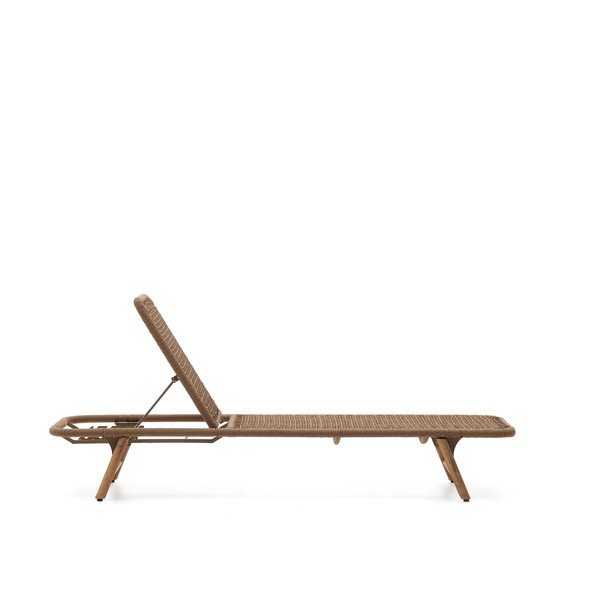 Smeđa vrtna ležaljka od masivnog drveta/metalna Dandara – Kave Home-image-2