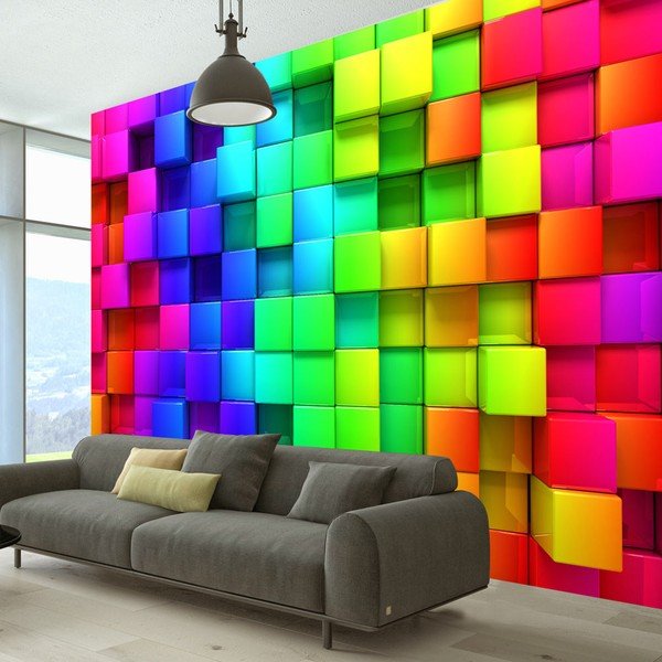 Velika tapeta Bimago Cubes od 400 x 280 cm-image-1
