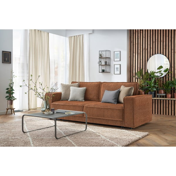 Narančasto-smeđi kauč na razvlačenje Emile - Bobochic Paris-image-3