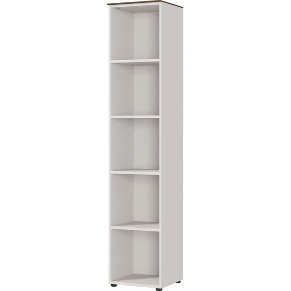 Sivo-bež biblioteka u dekoru oraha 41x197 cm Ancona - Germania-image-2
