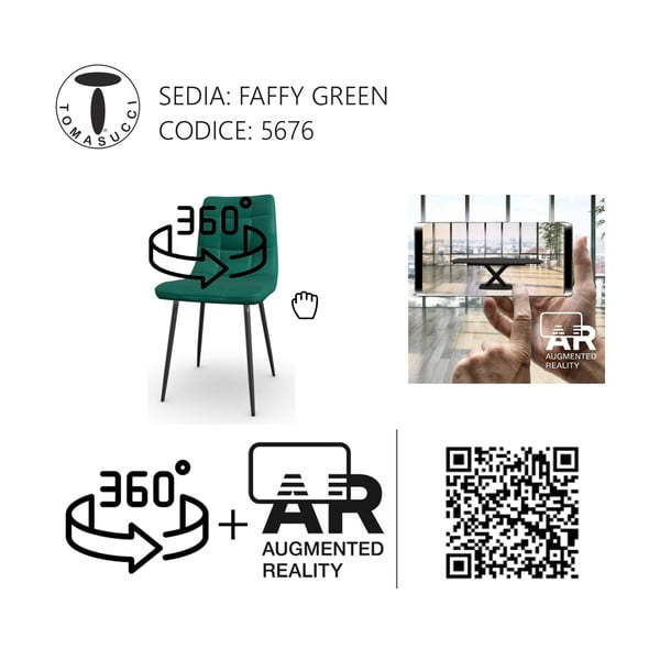 Zelene baršunaste blagovaonske stolice u setu 2 kom Faffy – Tomasucci-image-4