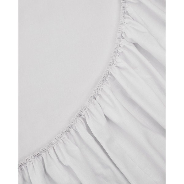 Bijela plahta s gumom od pamučnog perkala 180x200 cm Teia – Kave Home-image-1