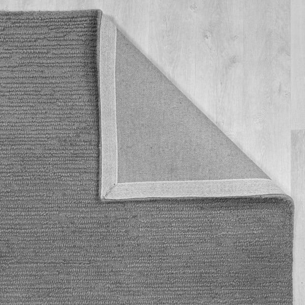 Sivi ručno rađen vunen tepih 120x170 cm Harris Boucle – Flair Rugs-image-3