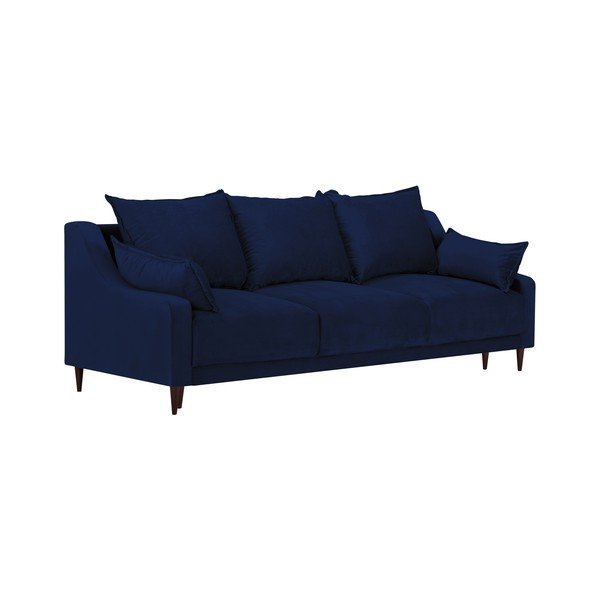 Plavi baršunasti kauč na razvlačenje s prostorom za odlaganje Mazzini Sofas Freesia, 215 cm-image-2