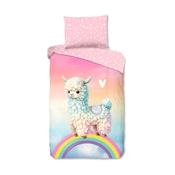 Ružičasta pamučna dječja posteljina za krevet za jednu osobu 140x200 cm Chico – Good Morning