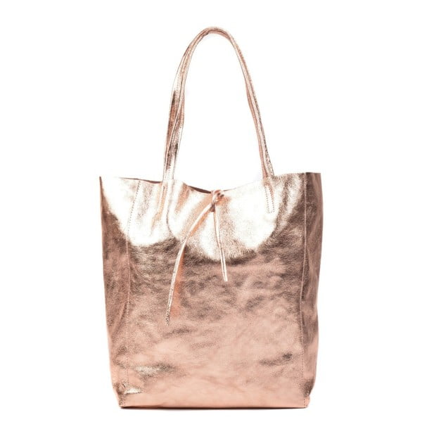 Ružičasta kožna torbica Carla Ferreri Ornella
