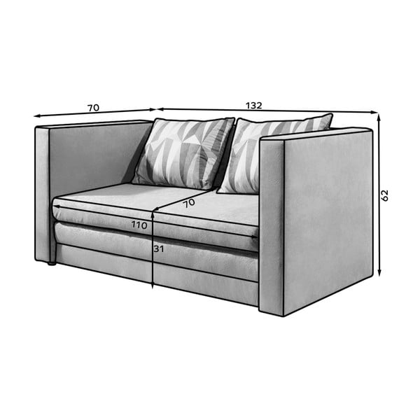 Plava/siva sklopiva sofa od šenila 132 cm Neva – ELTAP-image-3