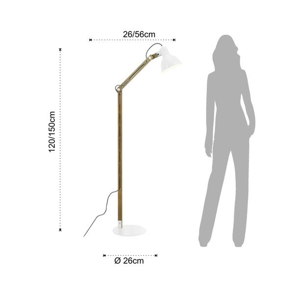 Podna svjetiljka s bijelim sjenilom Tomasucci Dory-image-1