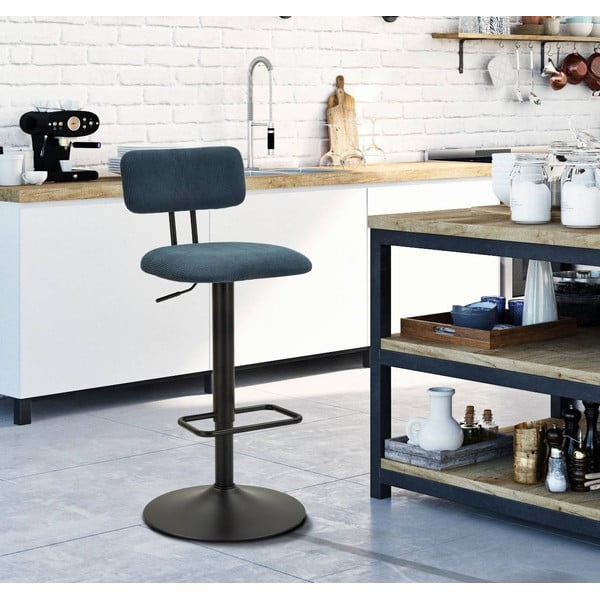 Petrolej zelena/crna barska stolica podesive visine (visine sjedala 61 cm) Tina – Mauro Ferretti-image-1