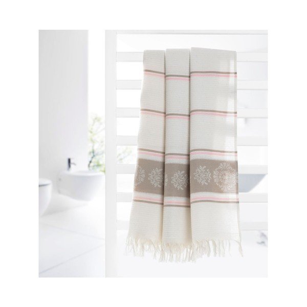 Svijetlo smeđe-bež hammam ručnik Deco Bianca Loincloth Beige Stripe, 80 x 170 cm-image-2
