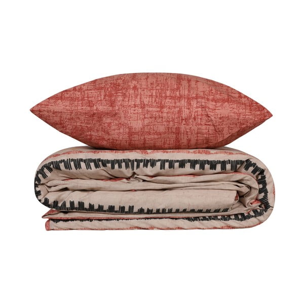 Ciglasto-bež pamučna posteljina za krevet za jednu osobu 140x200 cm Felix – Mijolnir-image-1