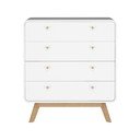 Bijela visoka komoda 80x88 cm Caitlin – Støraa