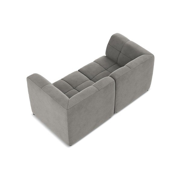 Siva baršunasti sofa 180 cm Aloha – Makamii-image-4