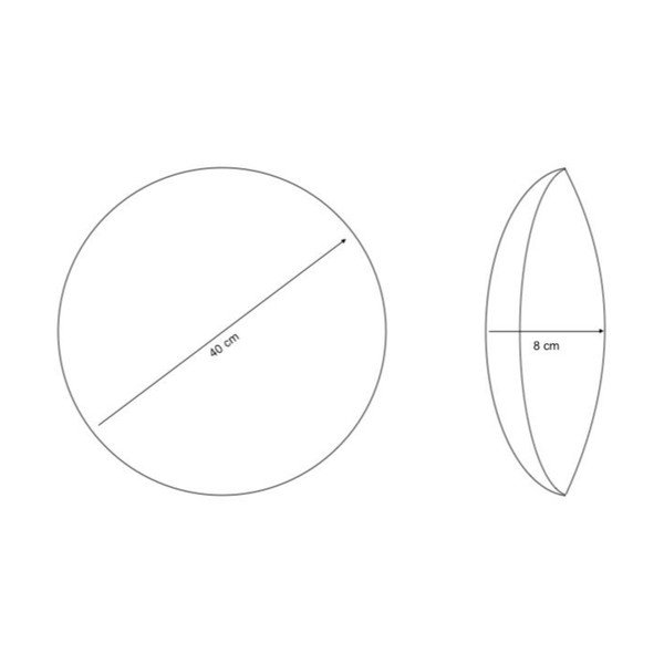 Ukrasni jastuk od sherpa flisa ø 40 cm Sherpa – Casa Selección-image-2