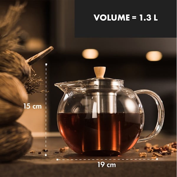 Stakleni čajnik Klarstein Sencha, 1,3 l-image-1