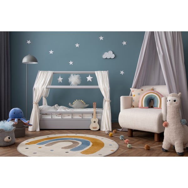 Oker žuti/boje slonovače dječji tepih ø133 cm Joyful Gold – FD-image-1