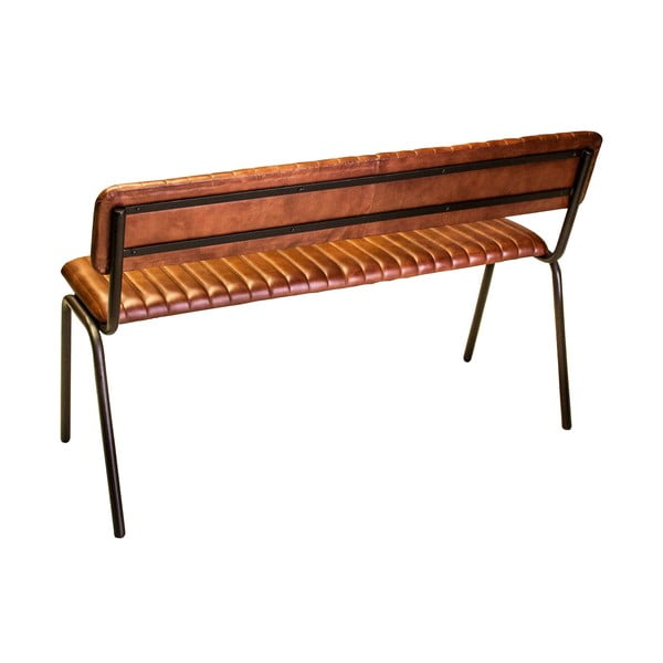 Smeđa kožna klupa – Antic Line-image-1