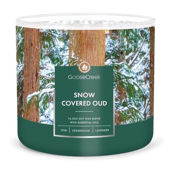 Mirisna svijeća Goose Creek Snow Covered Oud, vrijeme gorenja 35 h