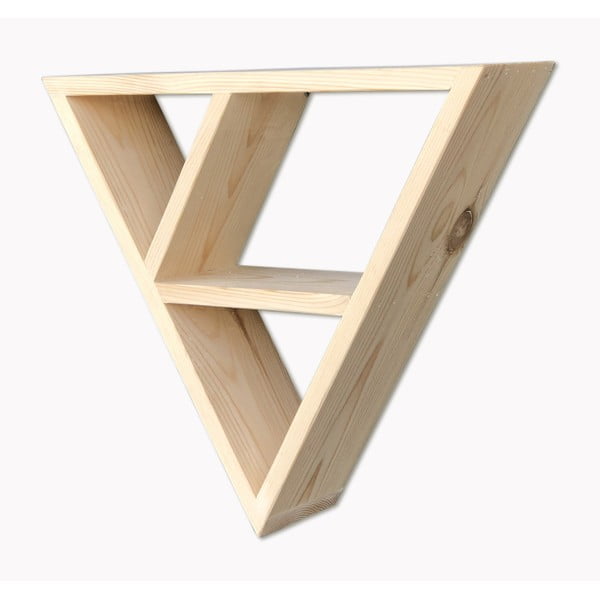 Zidna drvena polica Simple Triangle-image-2