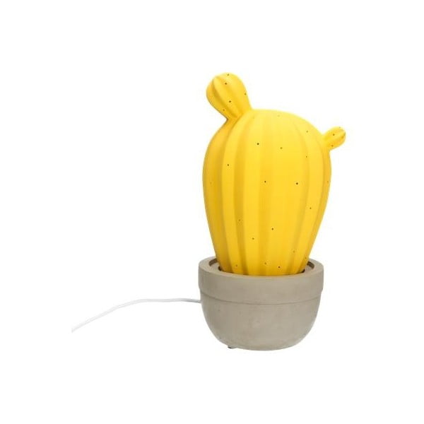 Žuta stolna lampa od porculana Brandani Cactus