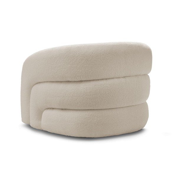 Bež okretna fotelja od bouclé tkanine Elina – Bobochic Paris-image-4