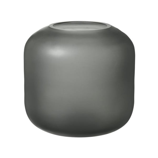 Siva staklena vaza Blomus Bright, visina 17 cm