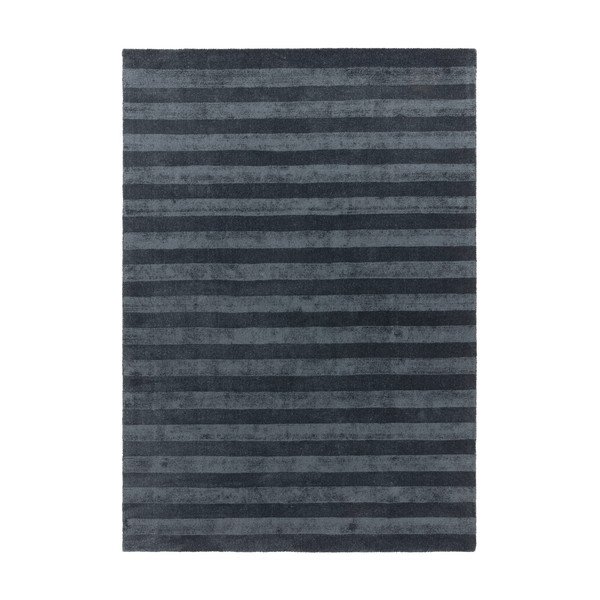 Tamno plavi ručno rađen tepih od recikliranih vlakna 160x230 cm Connor – MADE