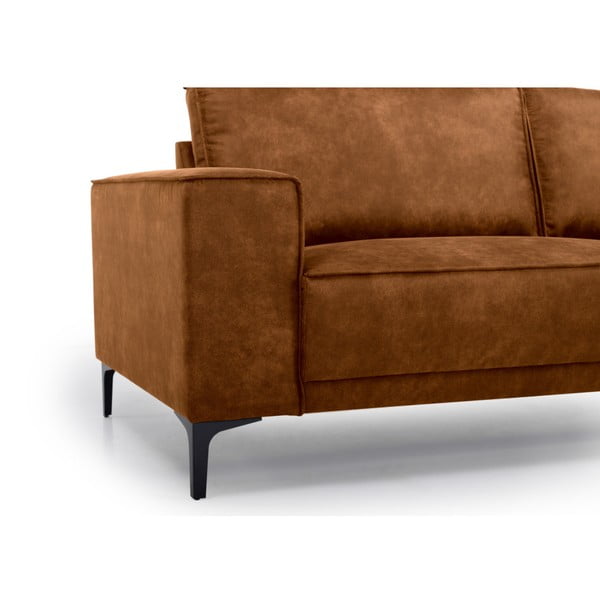 Konjak smeđa sofa od imitacije kože 224 cm Copenhagen – Scandic-image-4